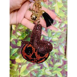 New Halloween Pumpkin Bling Keychain Bling With Lobster Clip And Key ring
